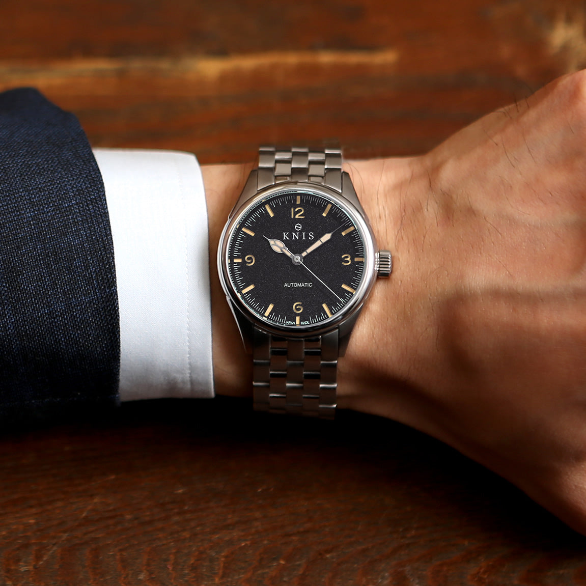 KNIS Automatic Retro Modern Super Luminova Black KN002-BK