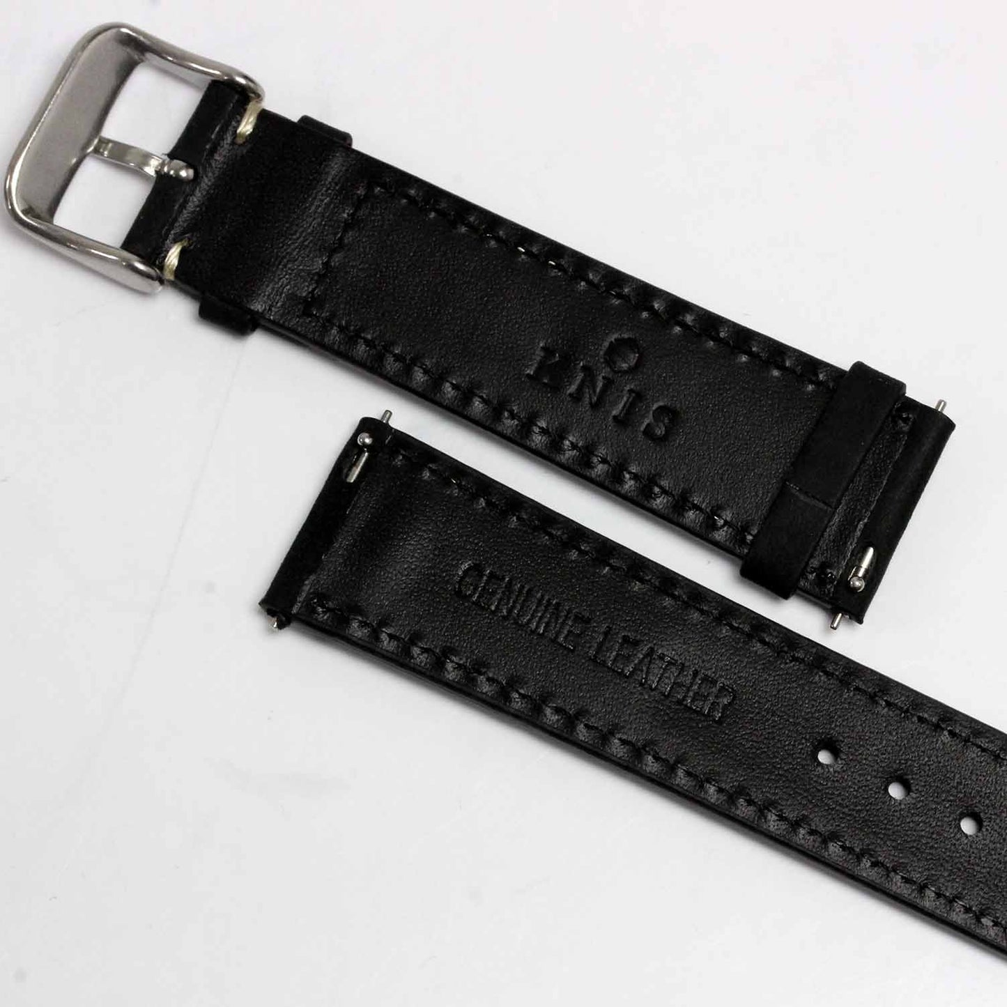 KNIS 替えベルト 本牛革 イタリアンレザーベルト ストラップ 20mm ネイビー