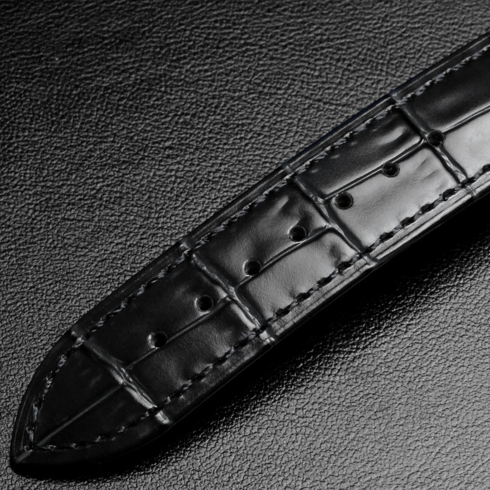 KNIS Leather Strap D-Buckle 20mm Black