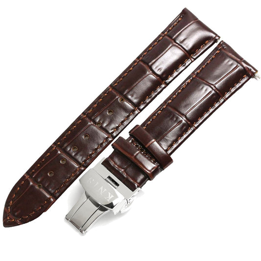 KNIS Leather Strap D-Buckle 20mm Brown