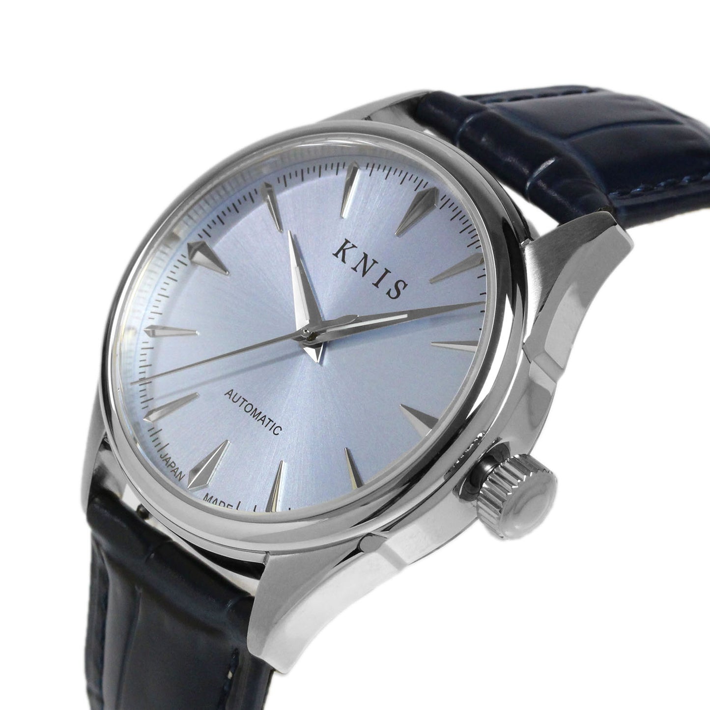 KNIS Automatic Sunray Dial Ice Blue Leather KN001-IBLBLLE