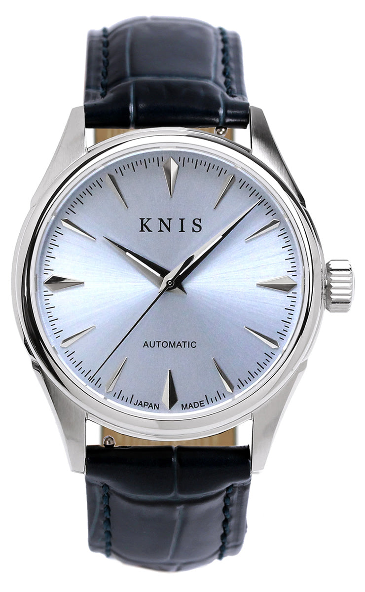 KNIS Automatic Sunray Dial Ice Blue Leather KN001-IBLBLLE