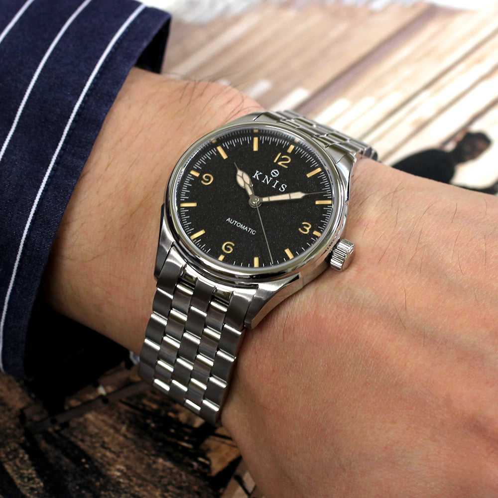 KNIS Automatic Retro Modern Super Luminova Black KN002-BK