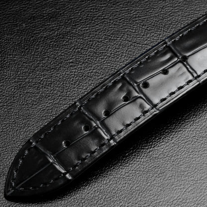 KNIS Leather Strap D-Buckle 20mm Black 