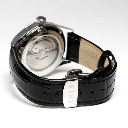 KNIS Leather Strap D-Buckle 20mm Black 