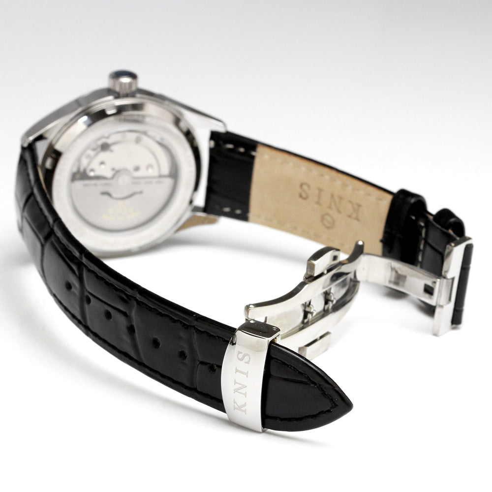 KNIS Leather Strap D-Buckle 20mm Black 