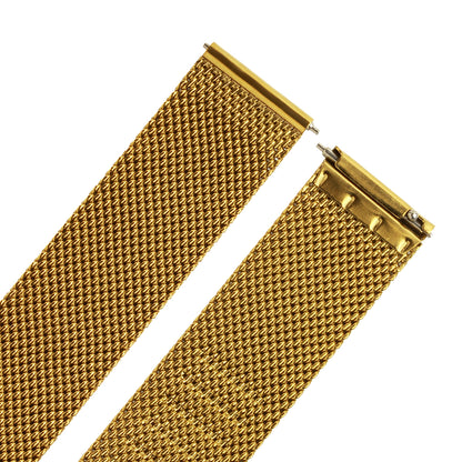 KNIS 替えベルト ステンレス メッシュベルト ストラップ 18mm ゴールド