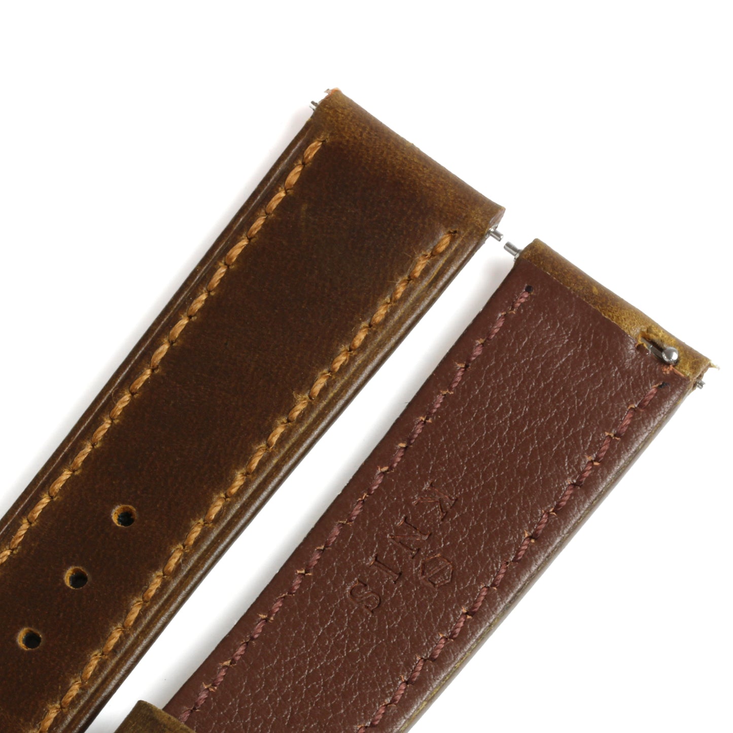 KNIS 20mm Genuine Italian Oil Leather Strap Tan