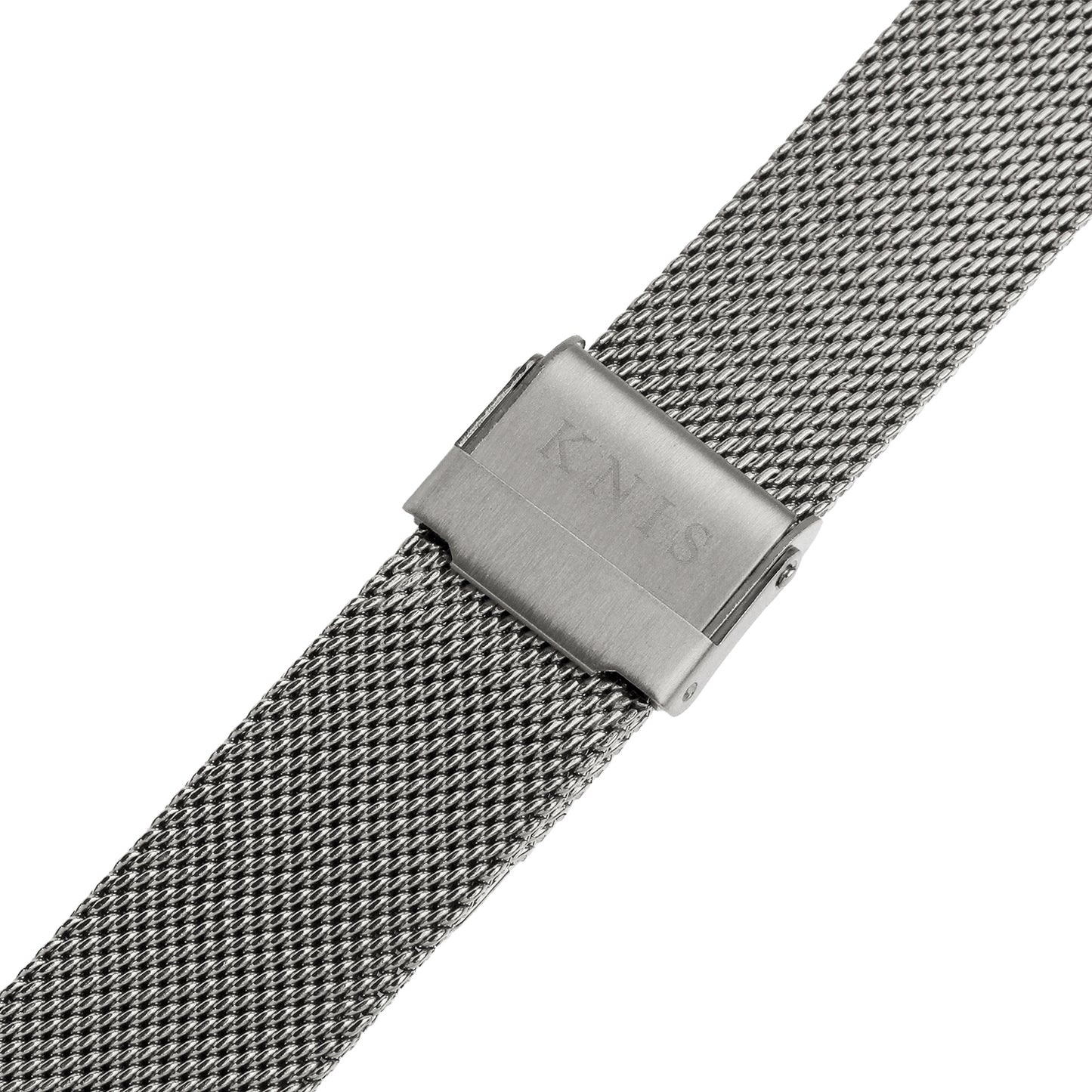 KNIS 替えベルト ステンレス メッシュベルト ストラップ 18mm シルバー