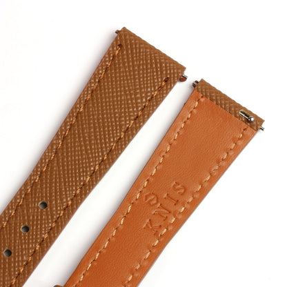 KNIS 18mm Saffiano Leather Strap – Camel