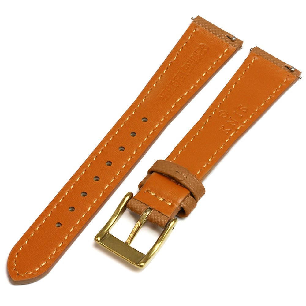 KNIS 18mm Saffiano Leather Strap – Camel
