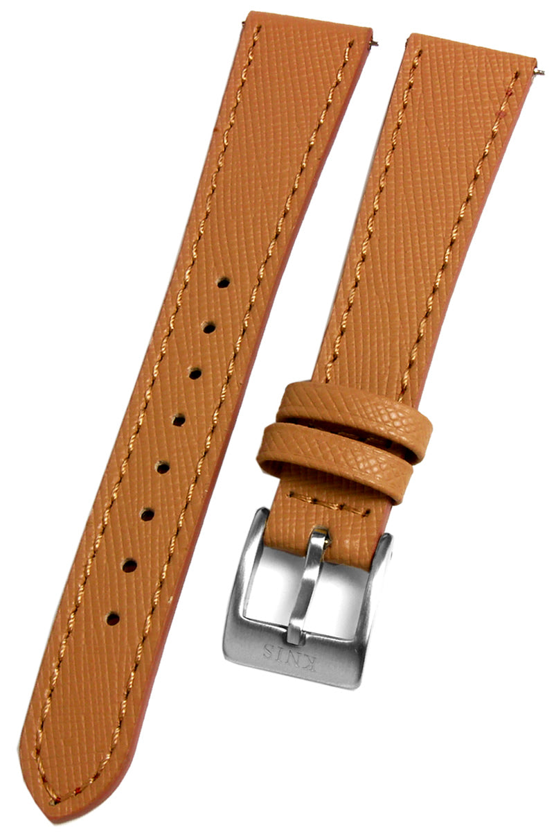 KNIS 18mm Saffiano Leather Strap – Camel