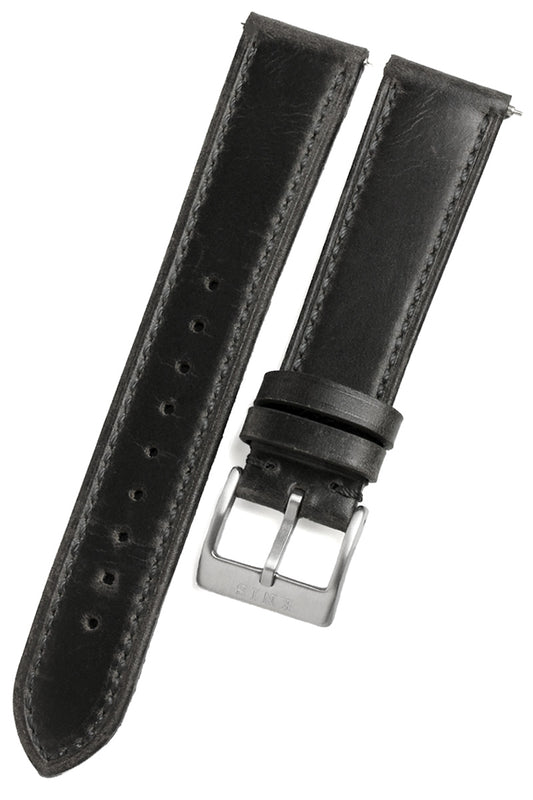 KNIS 替えベルト 本牛革 イタリアンオイルレザーベルト ストラップ 20mm ダークグレー