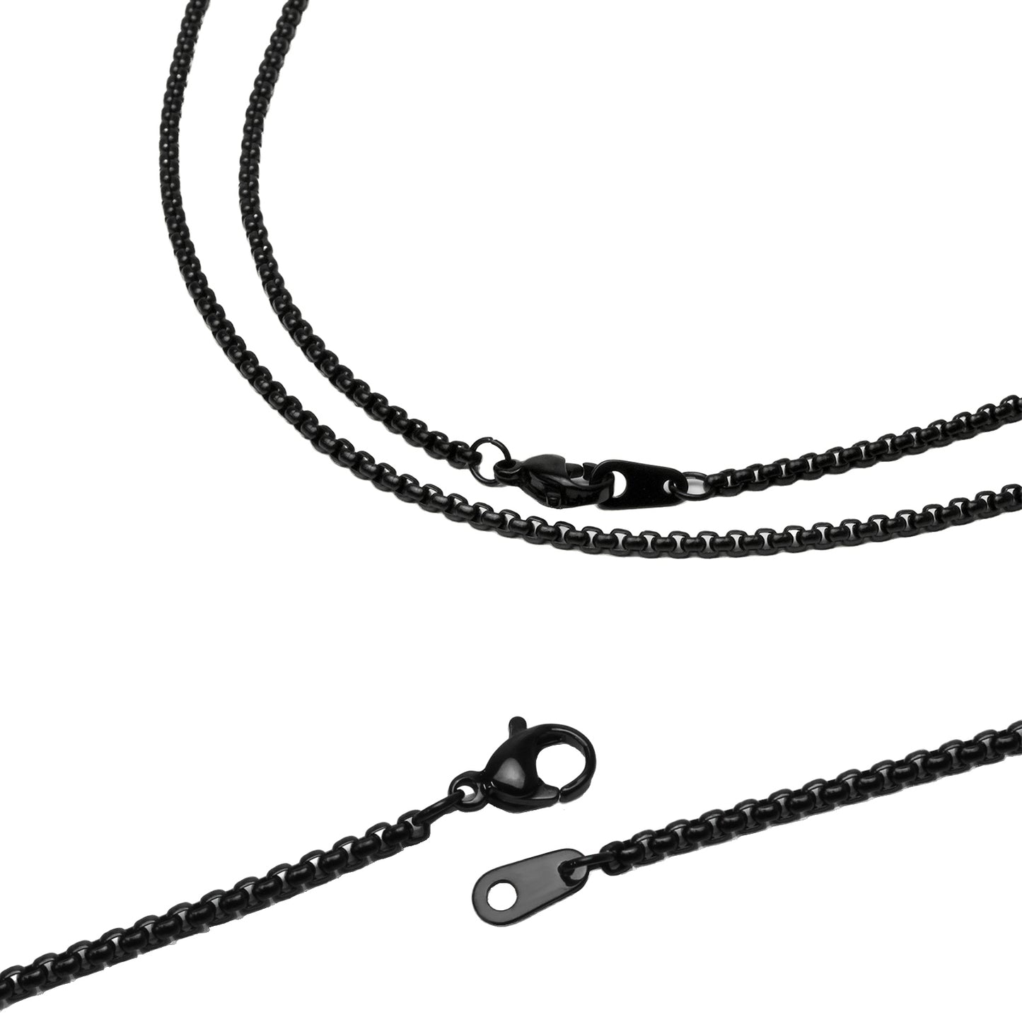 KNIS Meteorite Necklace Stainless Steel Plate Black KN-NC002-BK