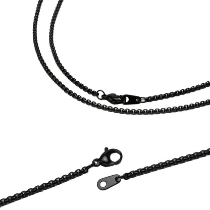 KNIS Meteorite Necklace Stainless Steel Plate Black KN-NC002-BK