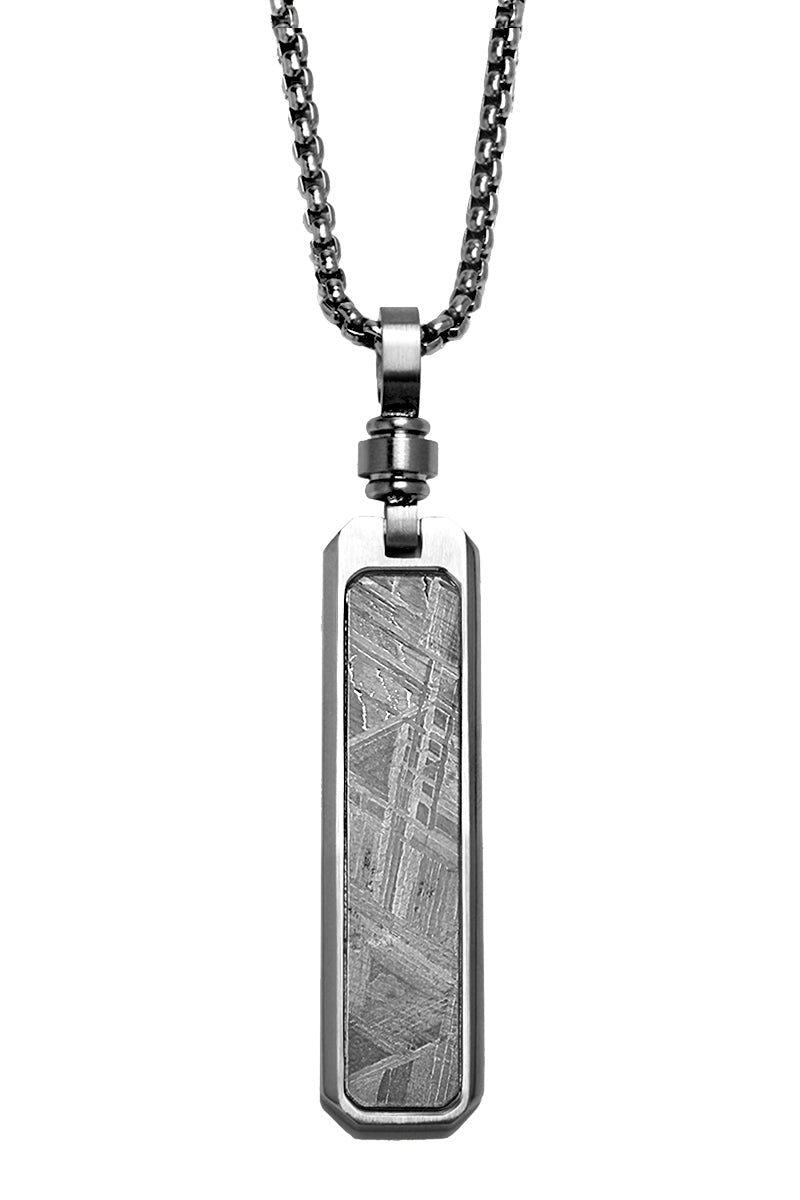 KNIS Meteorite Necklace Stainless Steel Plate Silver KN-NC002-SV