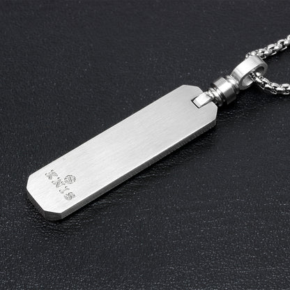KNIS Meteorite Necklace Stainless Steel Plate Silver KN-NC002-SV