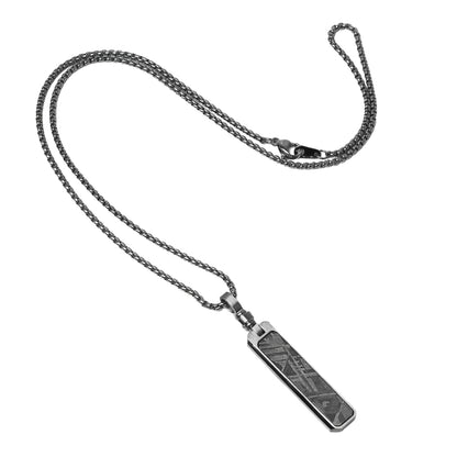 KNIS Meteorite Necklace Stainless Steel Plate Silver KN-NC002-SV