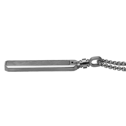 KNIS Meteorite Necklace Stainless Steel Plate Silver KN-NC002-SV