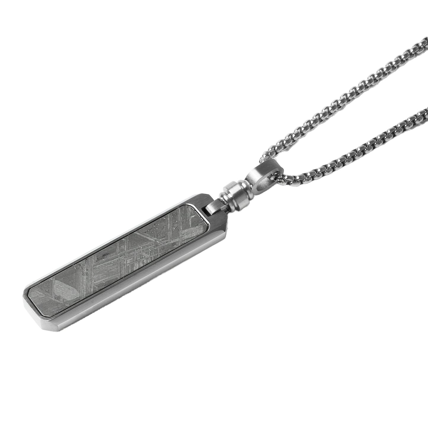 KNIS Meteorite Necklace Stainless Steel Plate Silver KN-NC002-SV