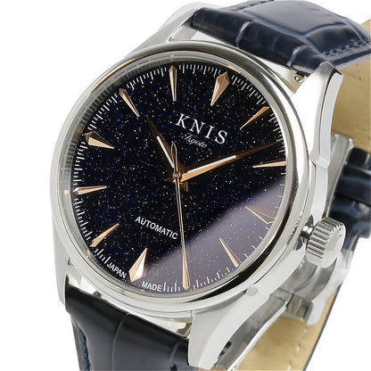 KNIS Aventurine Dial Automatic Made in Japan Rose Gold / Blue Leather Strap KN001-AVRGBLLE