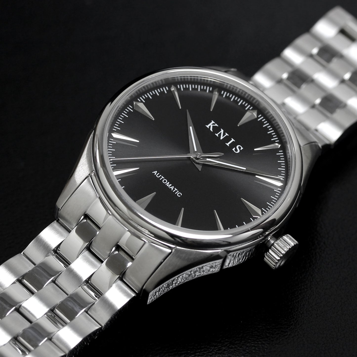 KNIS 腕時計 自動巻き サンレイダイアル ブラック KN001-BK