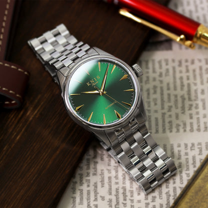 KNIS 自動巻き サンレイダイアル グリーン KN001-GR