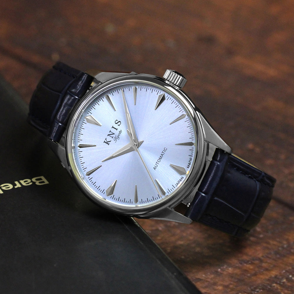 KNIS Automatic Sunray Dial Ice Blue Leather KN001-IBLBLLE 