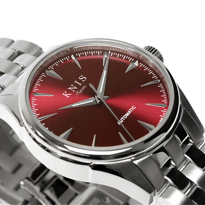 KNIS Automatic Sunray Dial Wine Red KN001-RD 