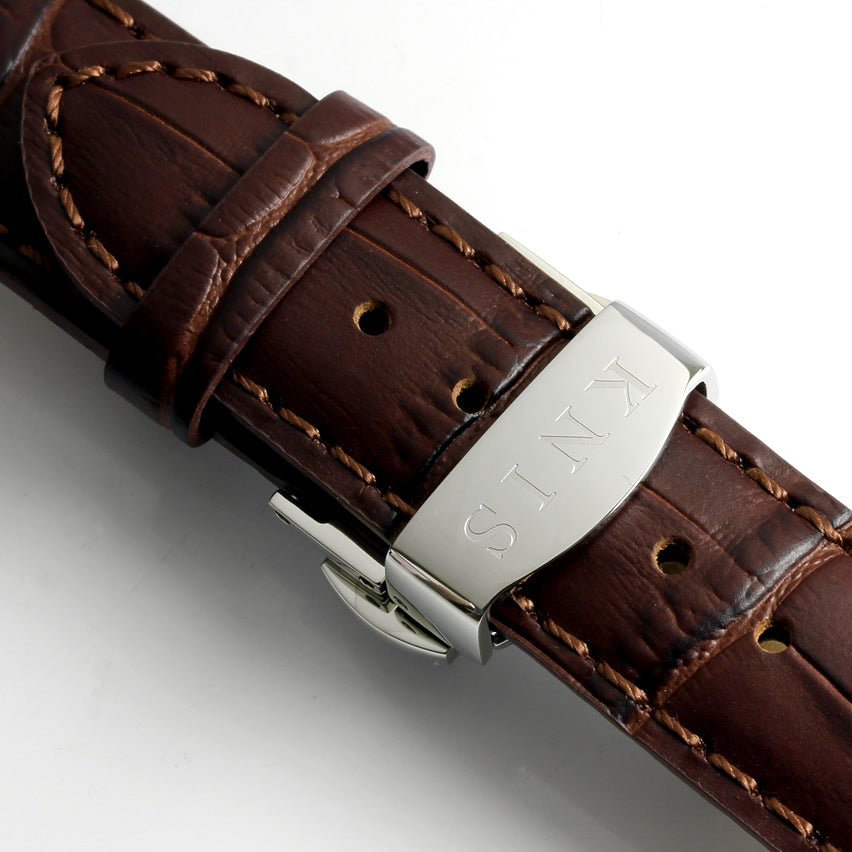 KNIS CLASSIC GMT 自動巻き 日本製 レザー グリーン KN008-GRBRLE