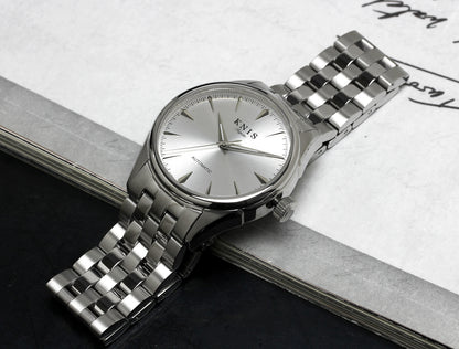 KNIS Automatic Sunray Dial White Silver KN001-WH 
