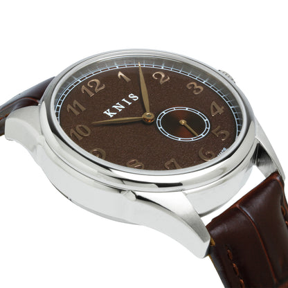 KNIS KODOU Small Seconds Automatic – Brown / Brown Leather Strap (KN009-BRBRLE)