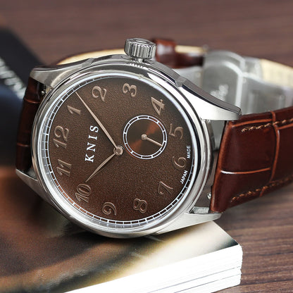 KNIS KODOU Small Seconds Automatic – Brown / Brown Leather Strap (KN009-BRBRLE)