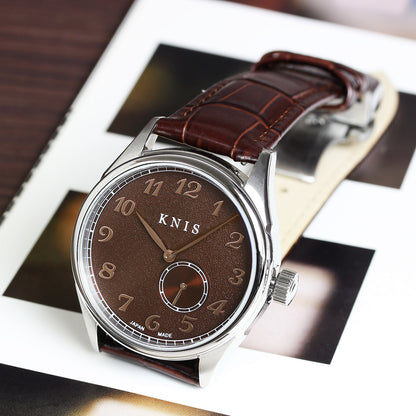 KNIS KODOU Small Seconds Automatic – Brown / Brown Leather Strap (KN009-BRBRLE)