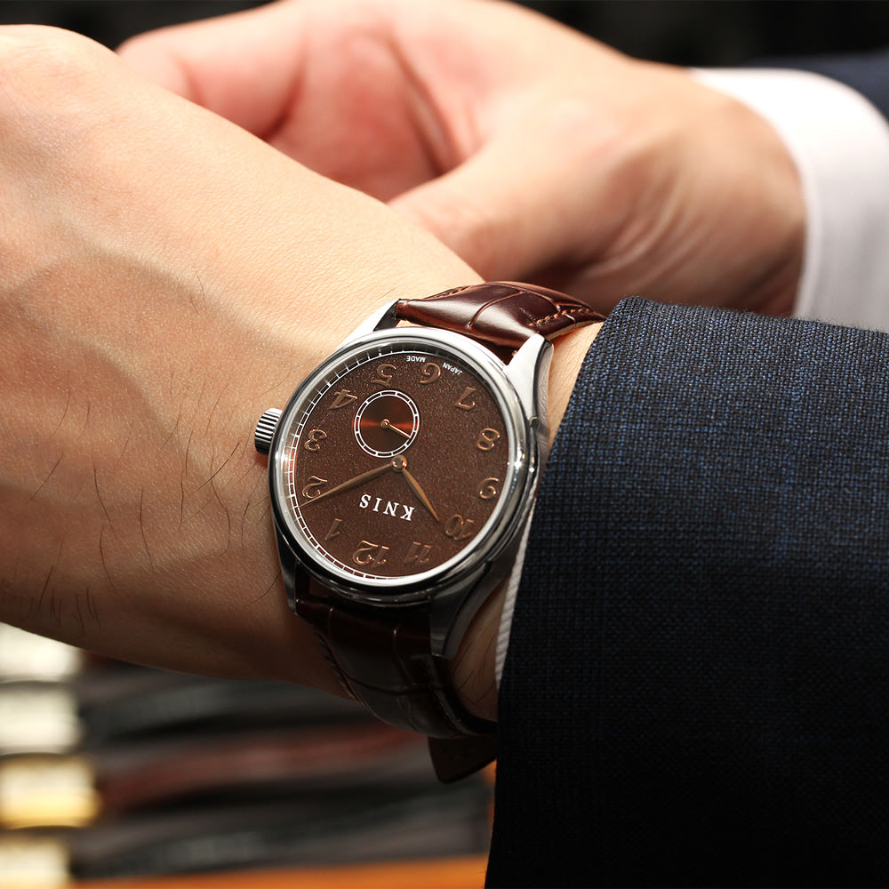 KNIS KODOU Small Seconds Automatic – Brown / Brown Leather Strap (KN009-BRBRLE)