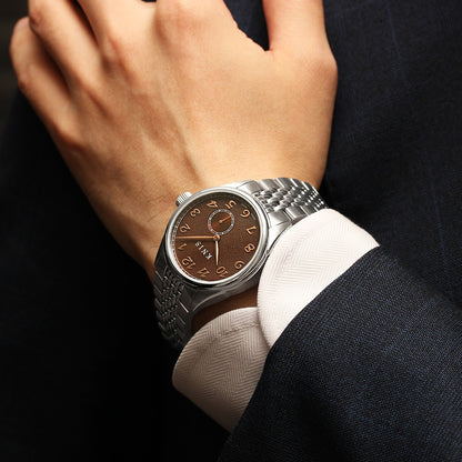 KNIS KODOU 自動巻き 日本製 スモールセコンド ライスブレスレット ブラウン 京秋穂 KN009-BRRC