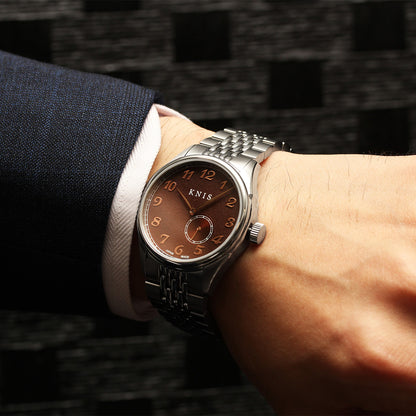 KNIS KODOU 自動巻き 日本製 スモールセコンド ライスブレスレット ブラウン 京秋穂 KN009-BRRC