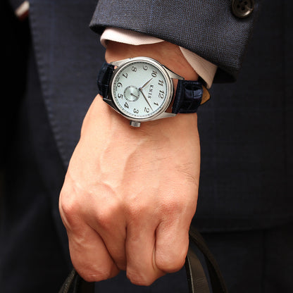 KNIS KODOU Small Seconds Automatic – Ice Blue / Blue Leather Strap (KN009-IBLBLLE)