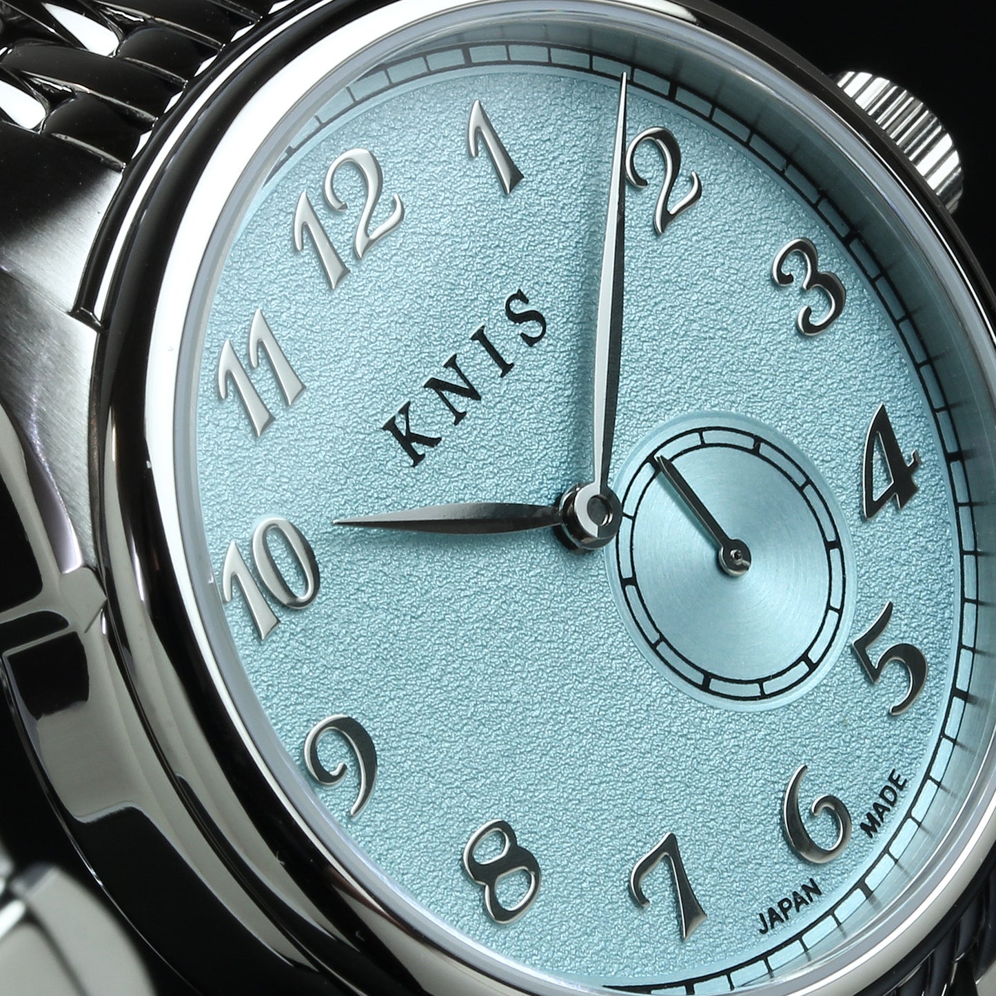 KNIS KODOU Small Seconds Automatic – Ice Blue / Stainless Steel Bracelet (KN009-IBLRC)