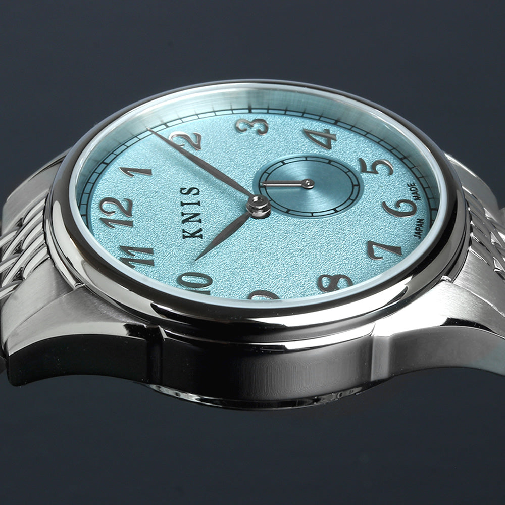 KNIS KODOU Small Seconds Automatic – Ice Blue / Stainless Steel Bracelet (KN009-IBLRC)