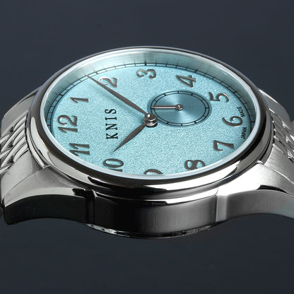 KNIS KODOU Small Seconds Automatic – Ice Blue / Stainless Steel Bracelet (KN009-IBLRC)