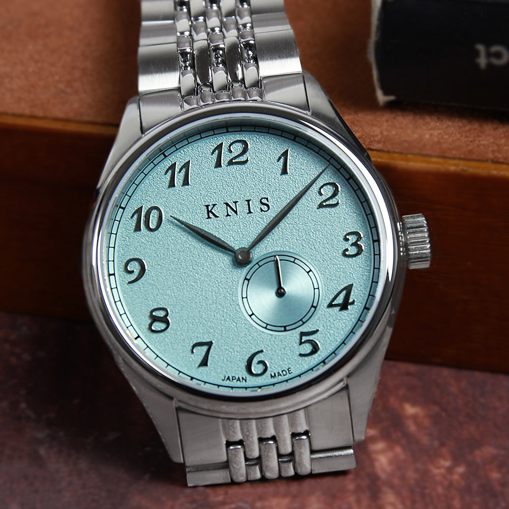 KNIS KODOU Small Seconds Automatic – Ice Blue / Stainless Steel Bracelet (KN009-IBLRC)