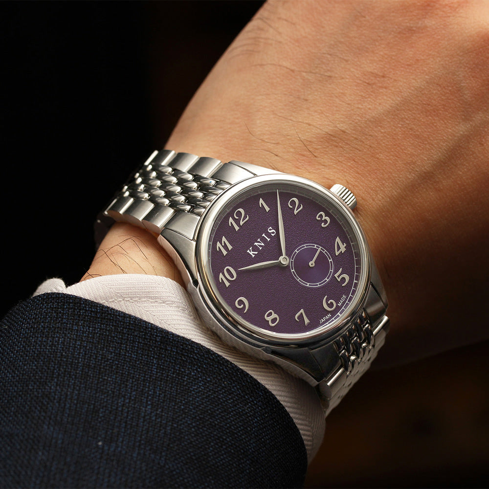 KNIS KODOU Small Seconds Automatic – Purple / Stainless Steel Bracelet (KN009-PPRC)