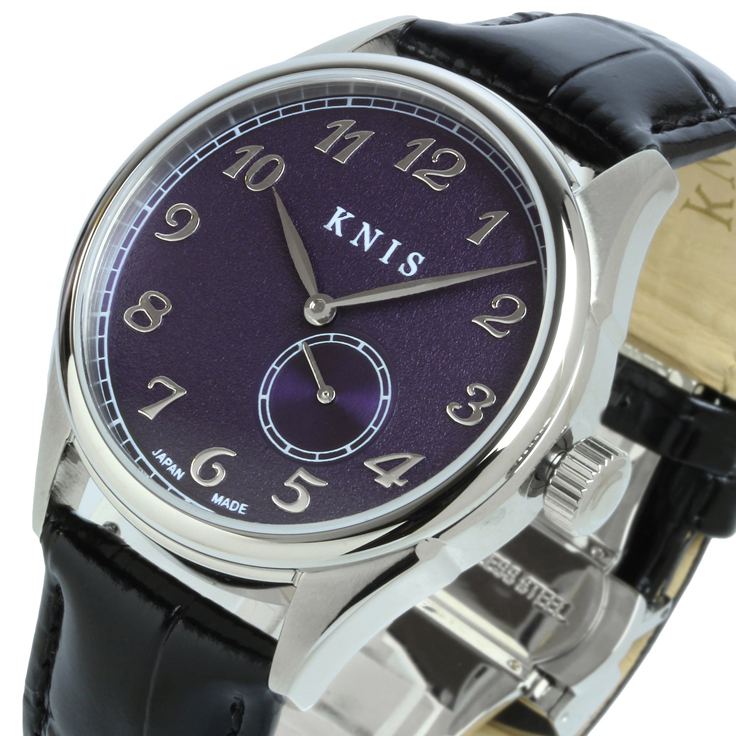 KNIS KODOU 自動巻き 日本製 スモールセコンド レザー パープル 京紫 KN009-PPBKLE