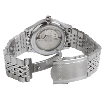 KNIS 刻 -KOKU- 自動巻き 日本製 彫金インデックス ライスブレスレット ブラック 漢字 KN005-KJBKRC