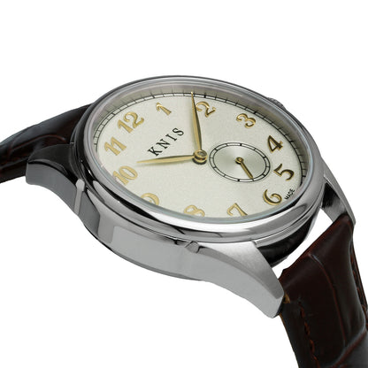 KNIS KODOU 自動巻き 日本製 スモールセコンド レザー シャンパングレー 枯山水 KN009-SGYBRLE