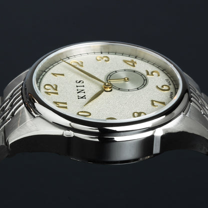 KNIS KODOU Small Seconds Automatic – Champagne Gray / Stainless Steel Bracelet (KN009-SGYRC)