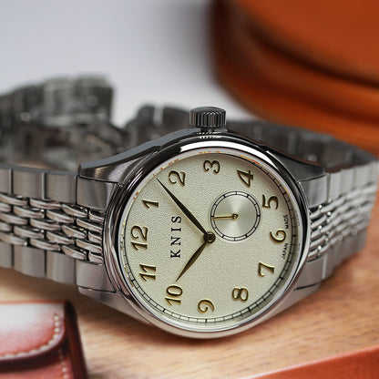 KNIS KODOU Small Seconds Automatic – Champagne Gray / Stainless Steel Bracelet (KN009-SGYRC)