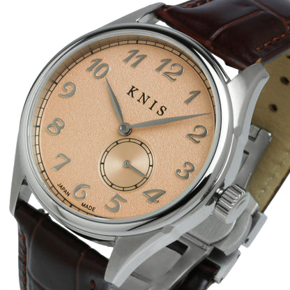 KNIS KODOU 自動巻き 日本製 スモールセコンド レザー サーモンピンク 桜霞 KN009-SPKBRLE