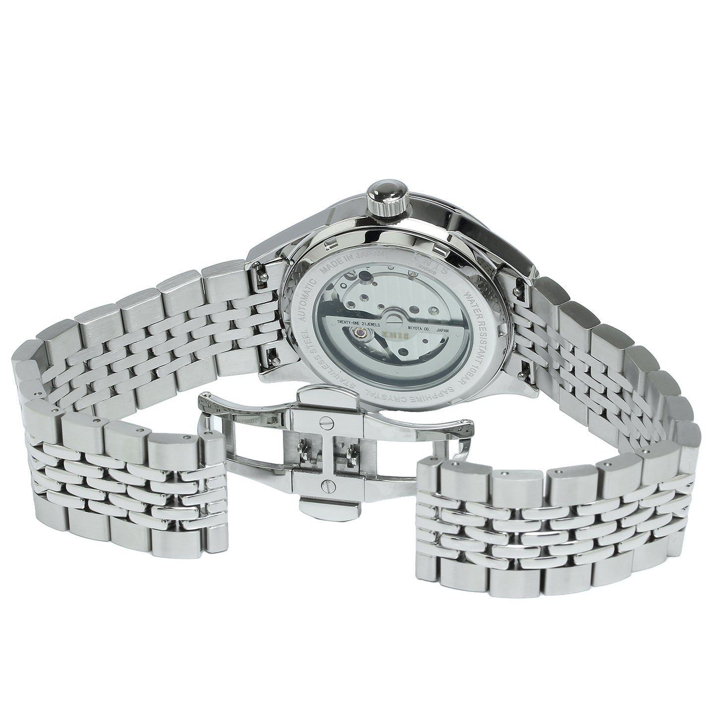 KNIS KODOU Small Seconds Automatic – Ice Blue / Stainless Steel Bracelet (KN009-IBLRC)